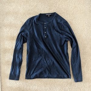 Michael Kors Navy Button up Tee
